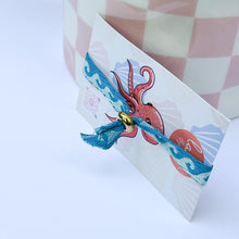 Charger l'image dans la galerie, Bracelet ruban vagues bleu