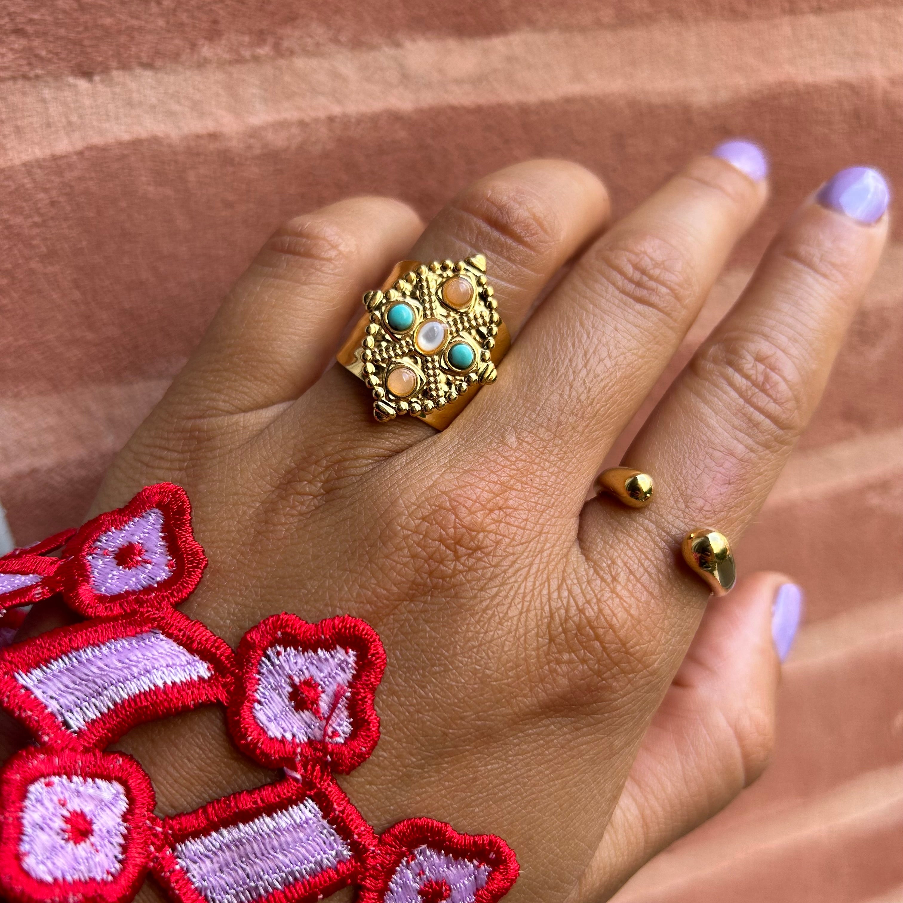 Bague Céleste bleue