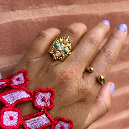 Bague Céleste bleue