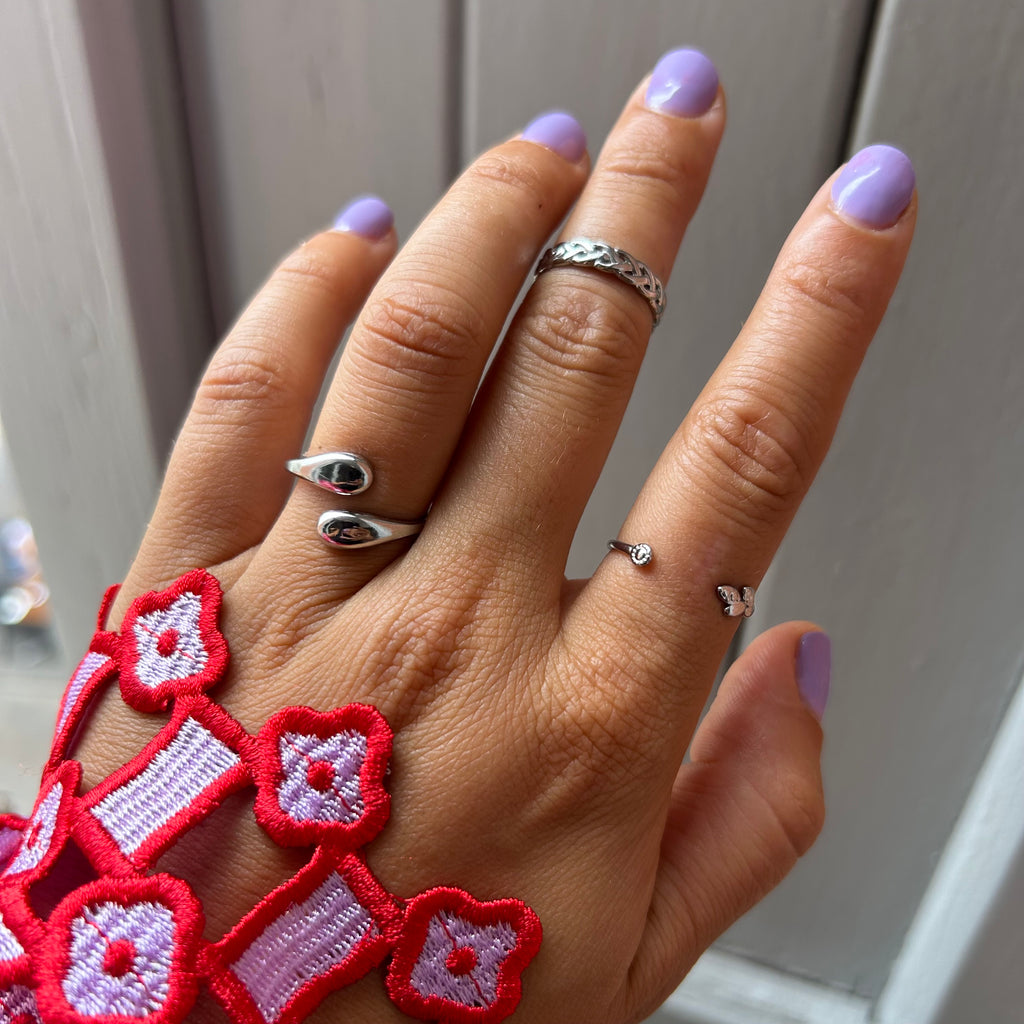 Bague Leve argentée