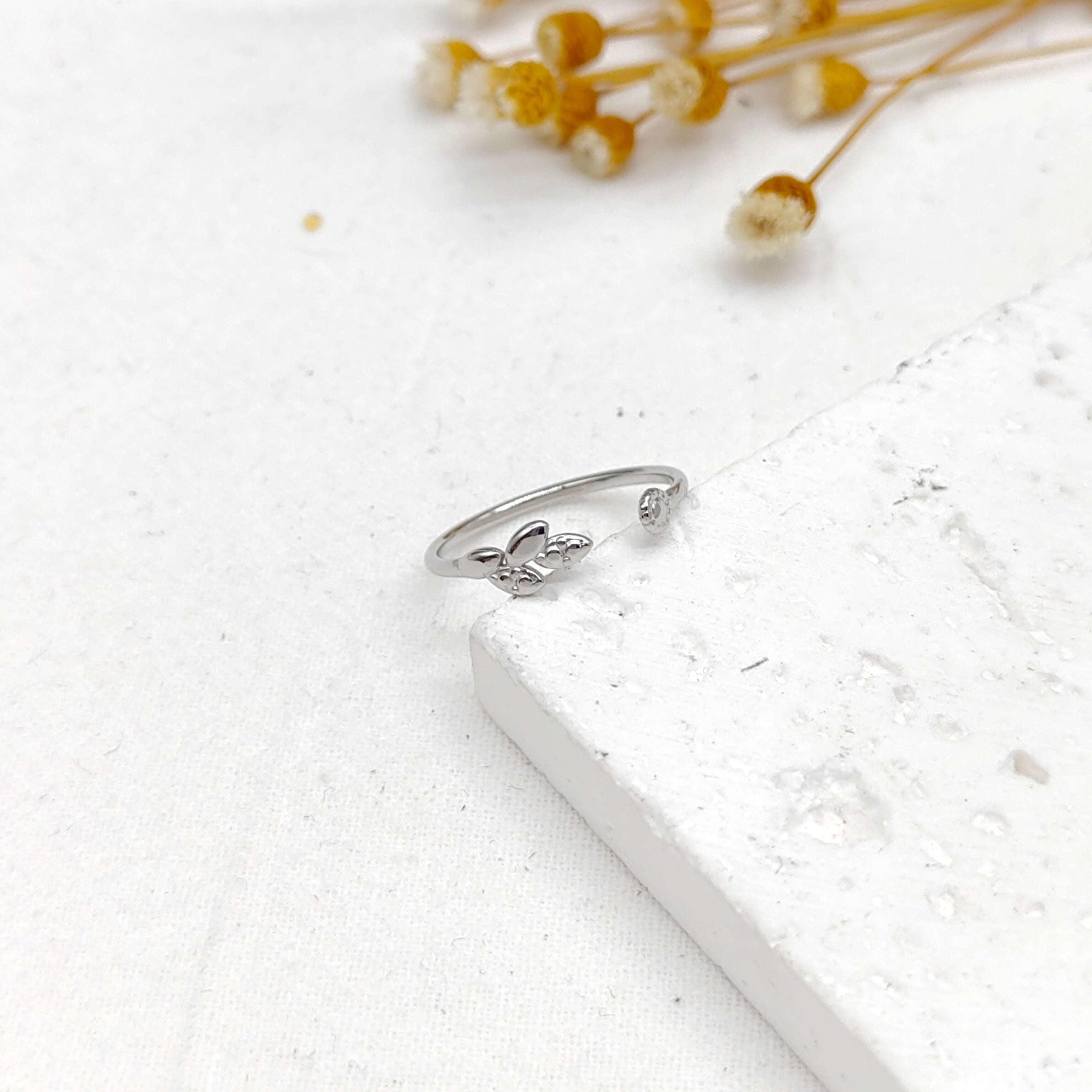 Bague Leve argentée