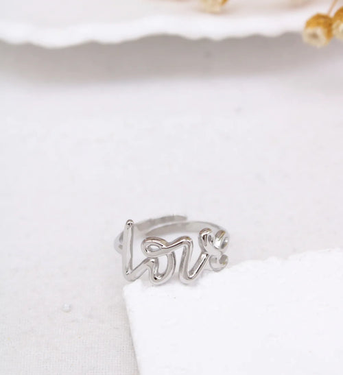 Bague Love argentée - Lany-bijoux
