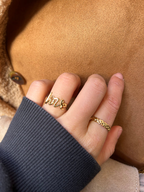 Bague Love dorée - Lany-bijoux