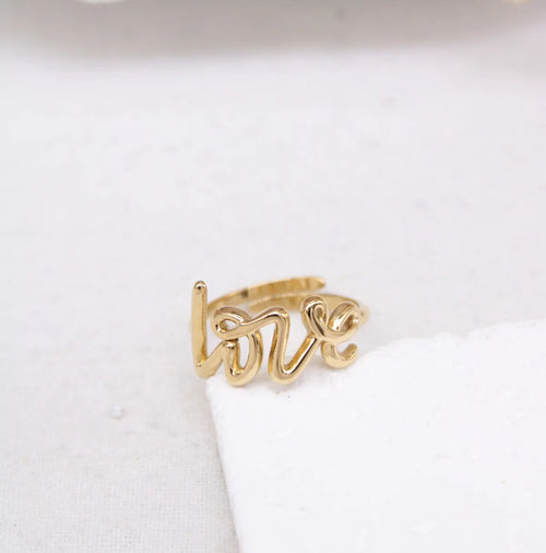 Bague Love dorée - Lany-bijoux