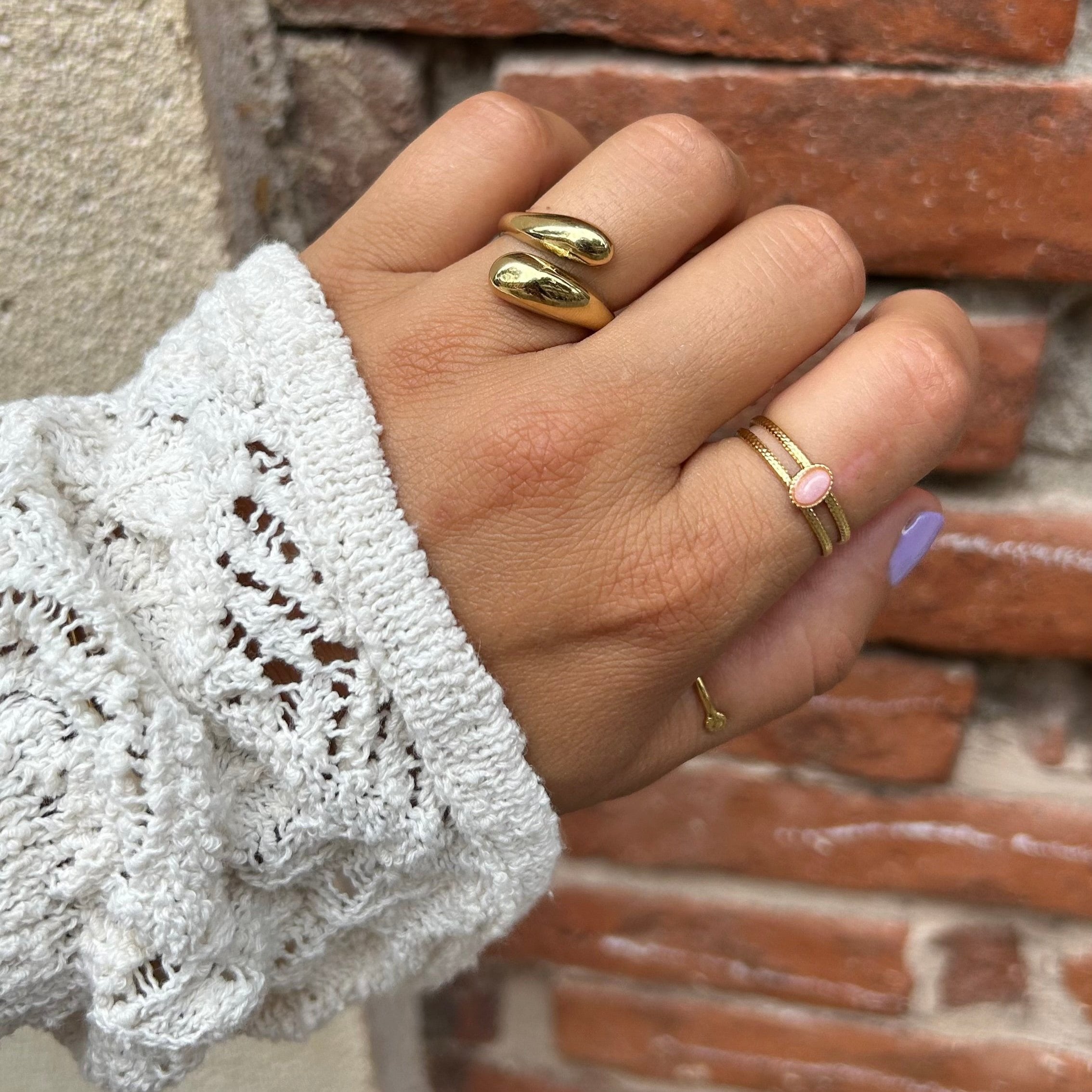 Bague Sarah quartz rose