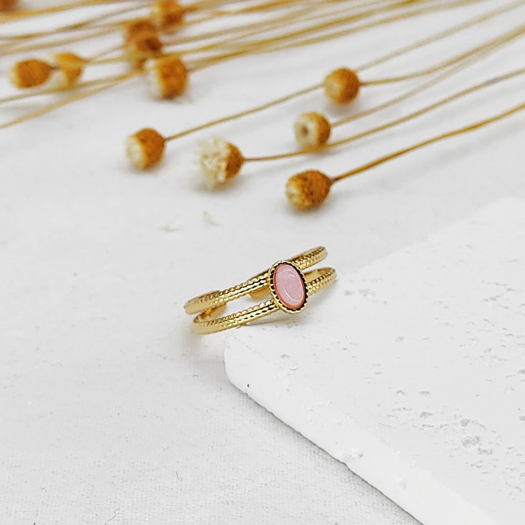 Bague Sarah quartz rose