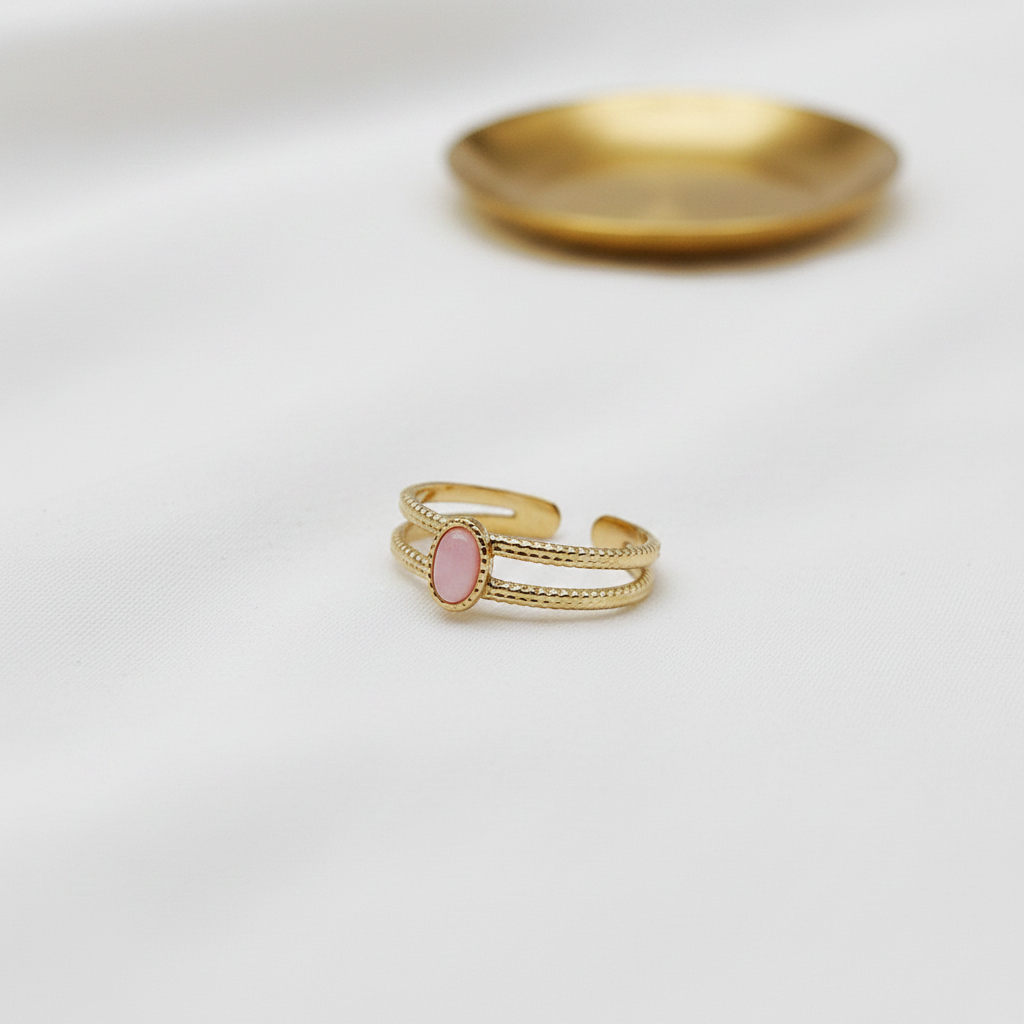 Bague Sarah quartz rose - Lany-bijoux