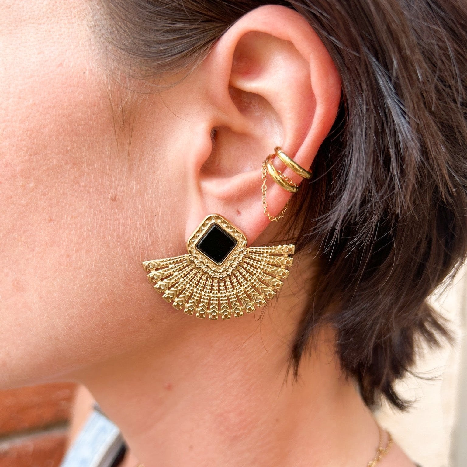 Boucles Bouma agathe noire