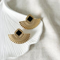 Boucles Bouma agathe noire - Lany-bijoux