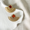 Boucles Bouma agathe rouge - Lany-bijoux