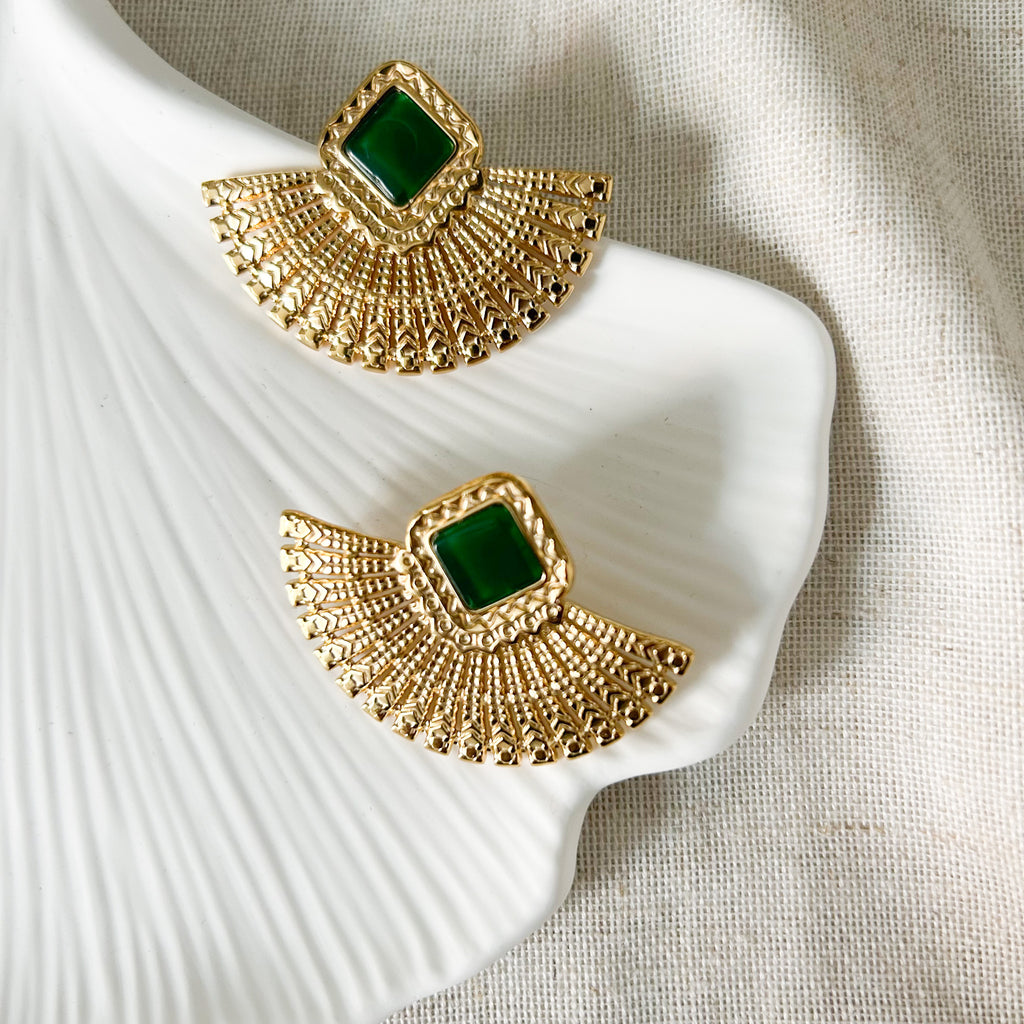 Boucles Bouma agathe verte