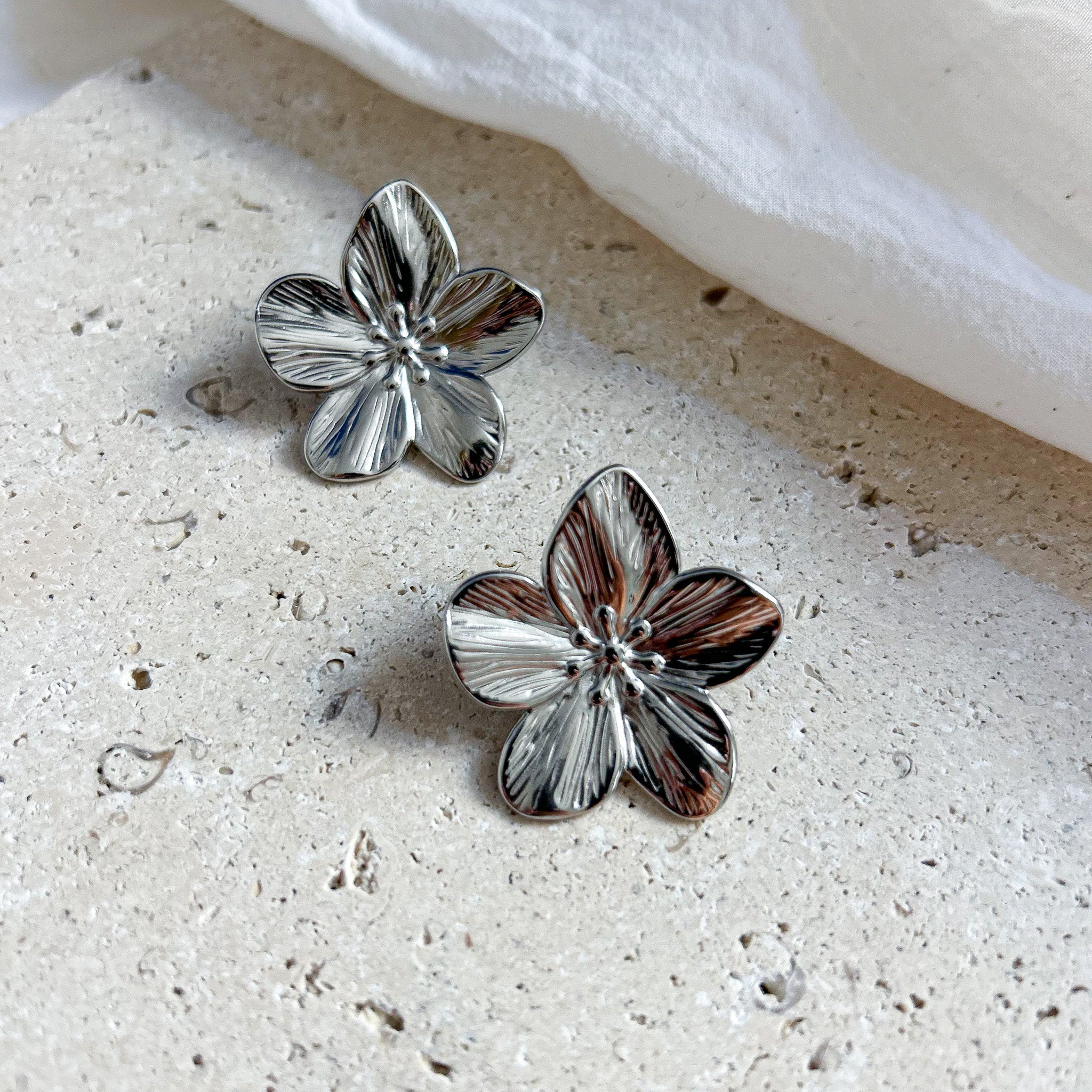 Boucles Clip Isora argentées