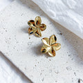Boucles Clip fleurs dorées