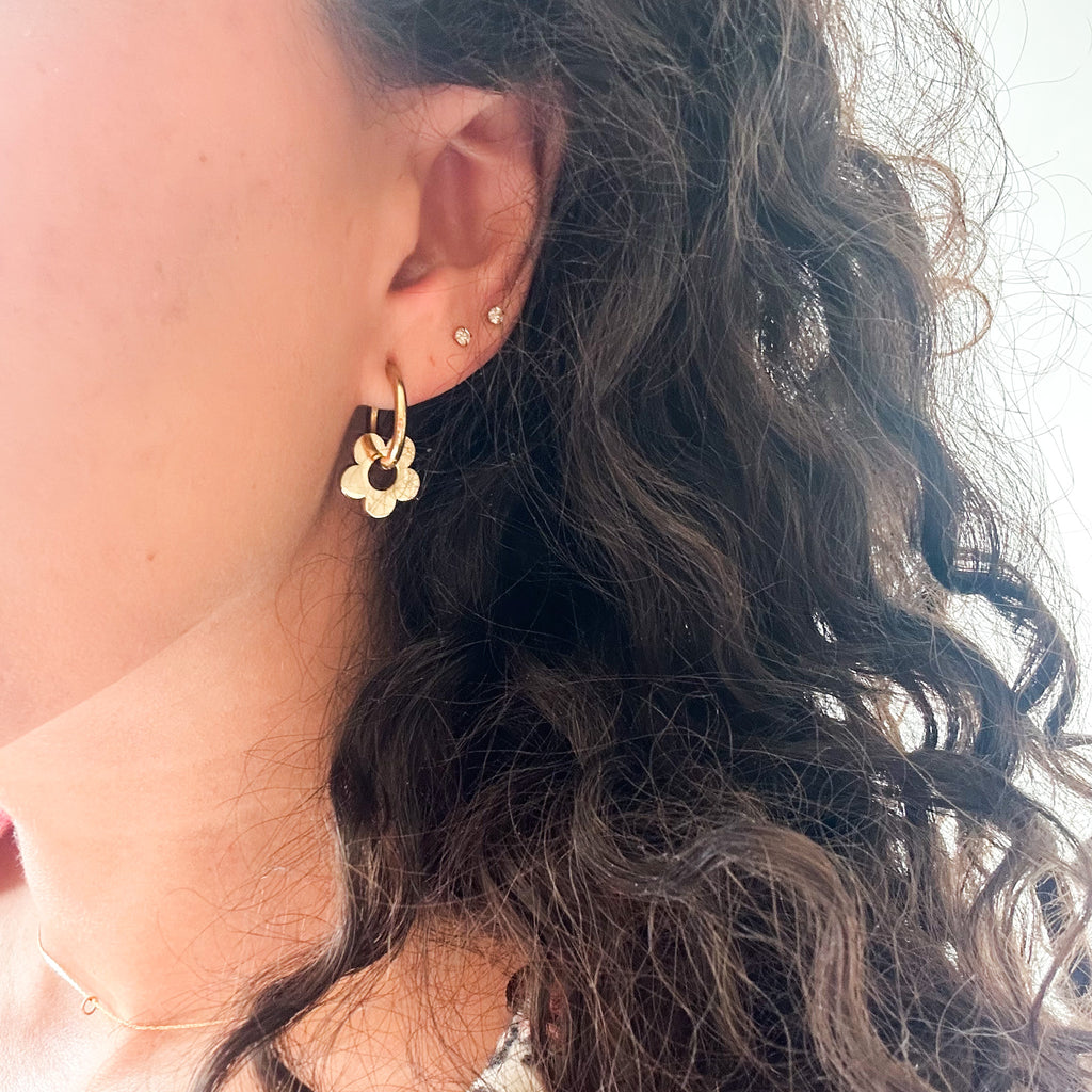 Boucles Flora dorées - Lany-bijoux