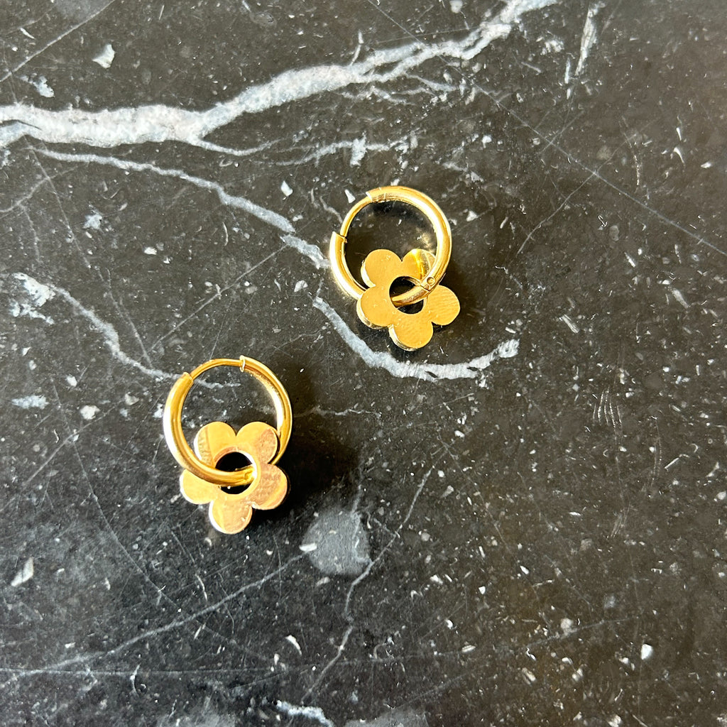 Boucles Flora dorées - Lany-bijoux