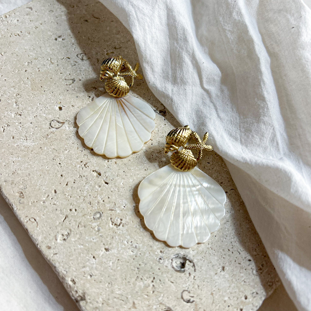 Boucles Flowa Coquillages & Nacre