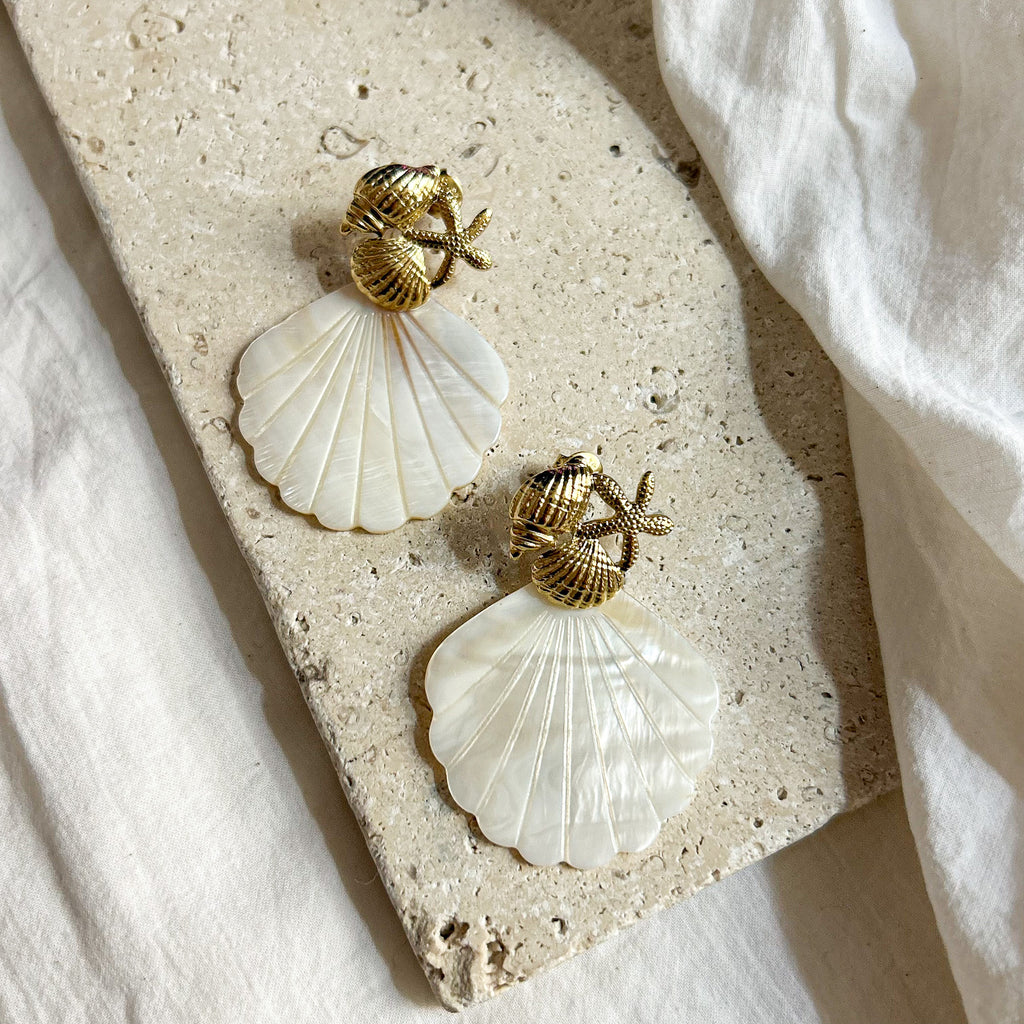 Boucles Flowa Coquillages & Nacre