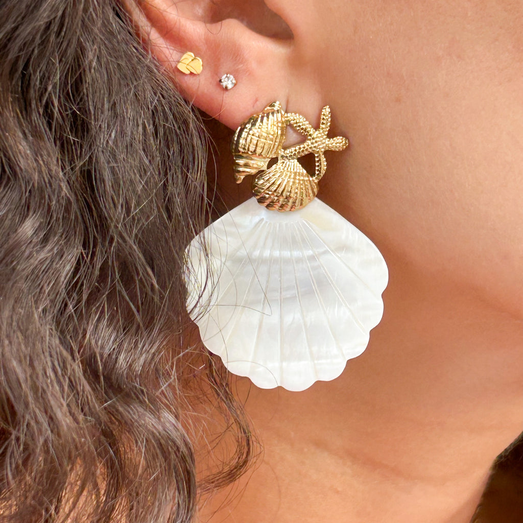 Boucles Flowa Coquillages & Nacre