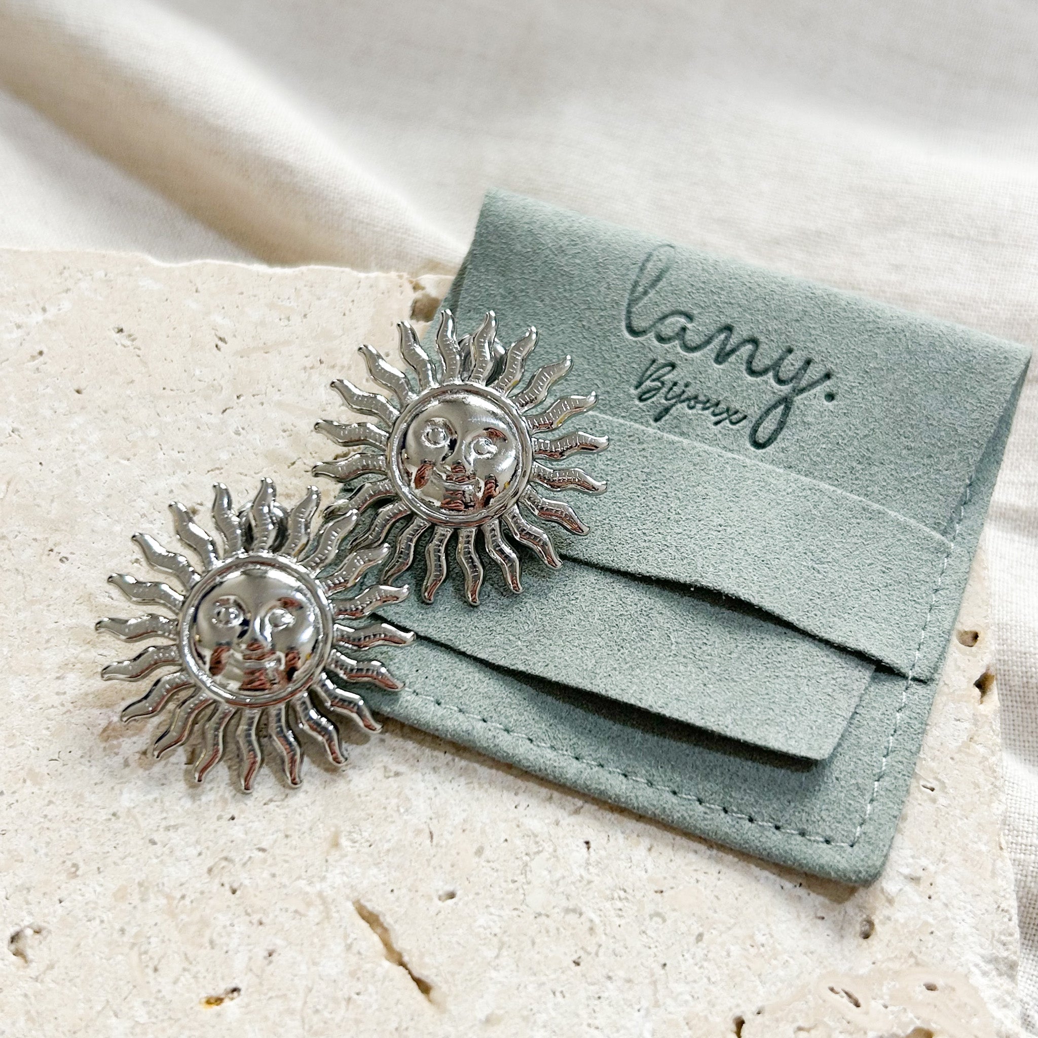 Boucles Hetty argentées