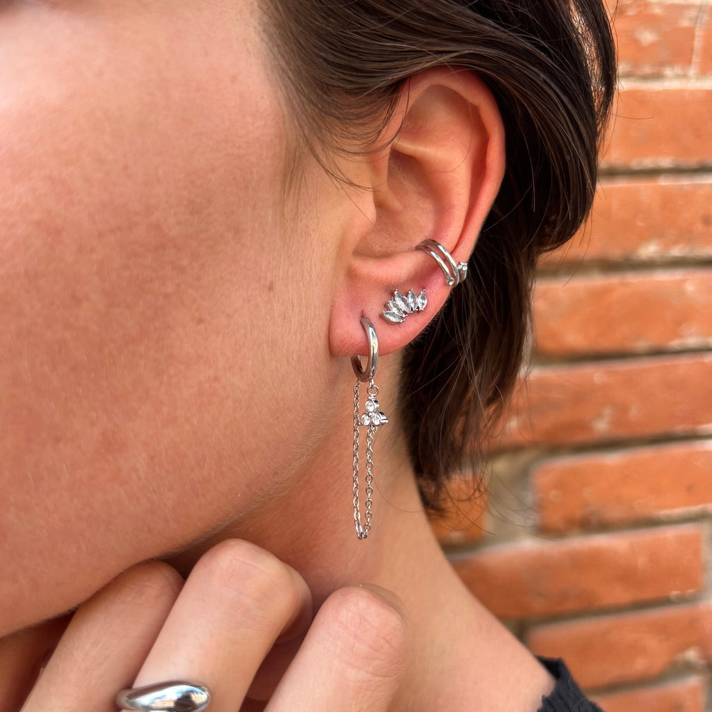 Boucles Izia argenté - Lany-bijoux