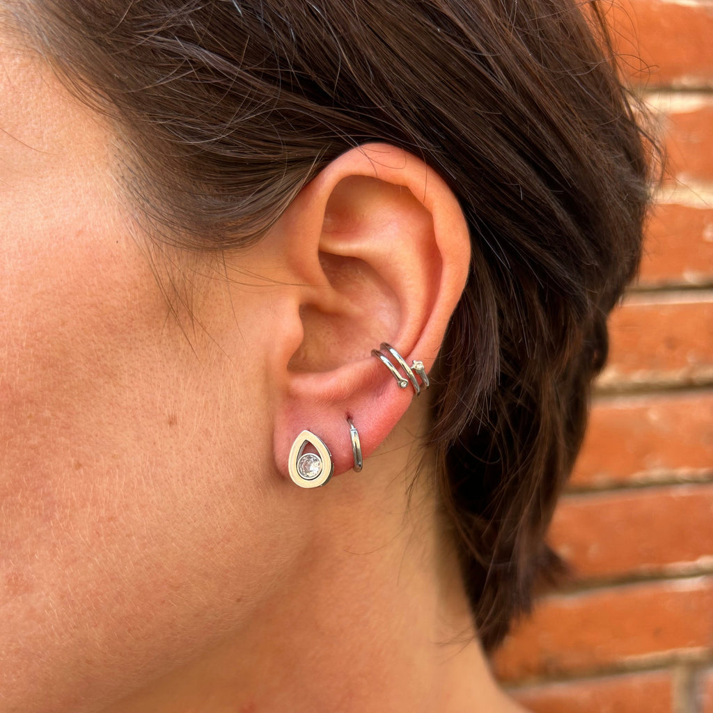 Boucles Melan argentées