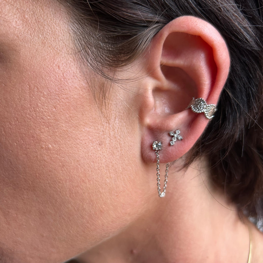 Boucles Nelda argentées