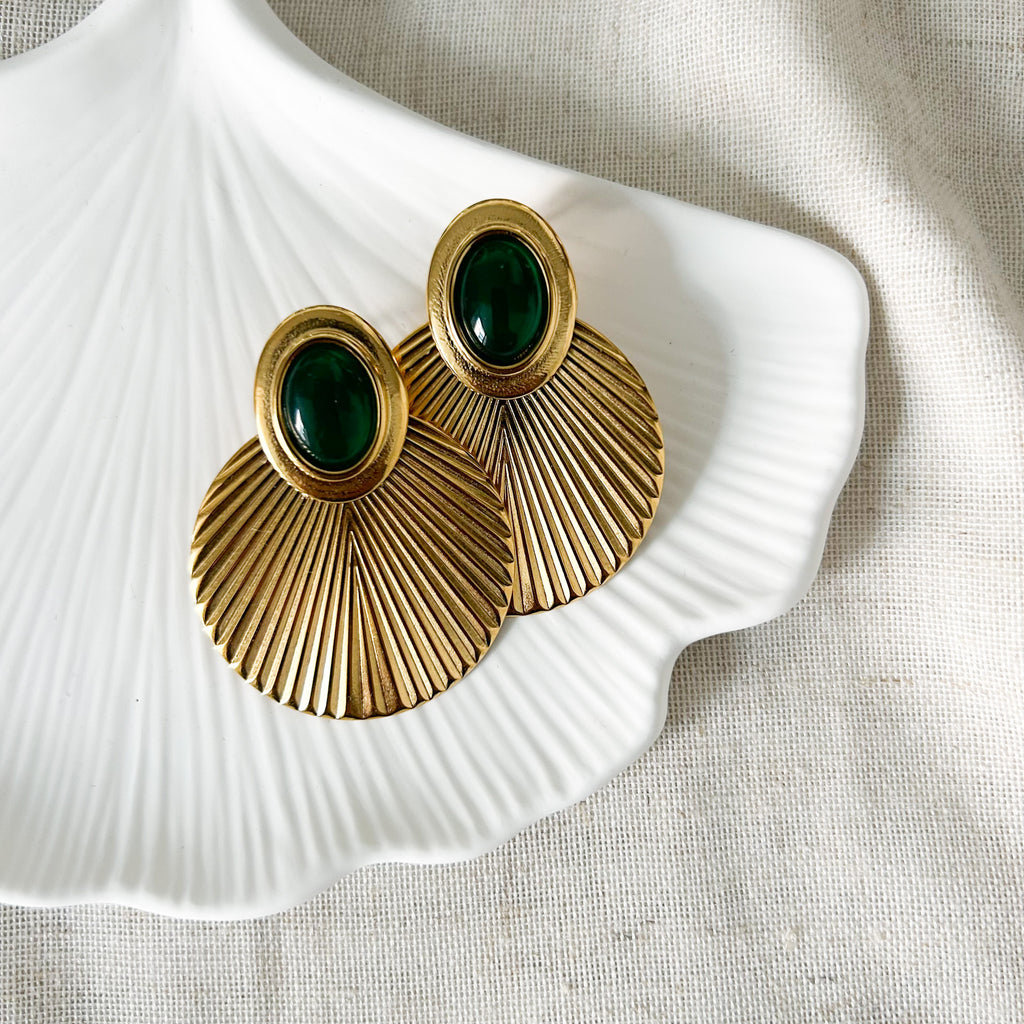 Boucles Taoh agathe verte