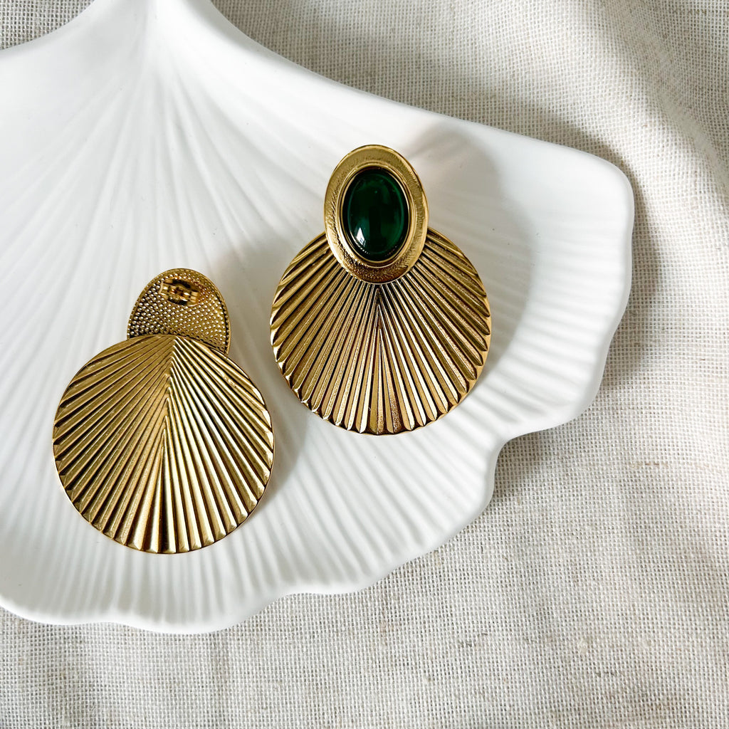 Boucles Taoh agathe verte