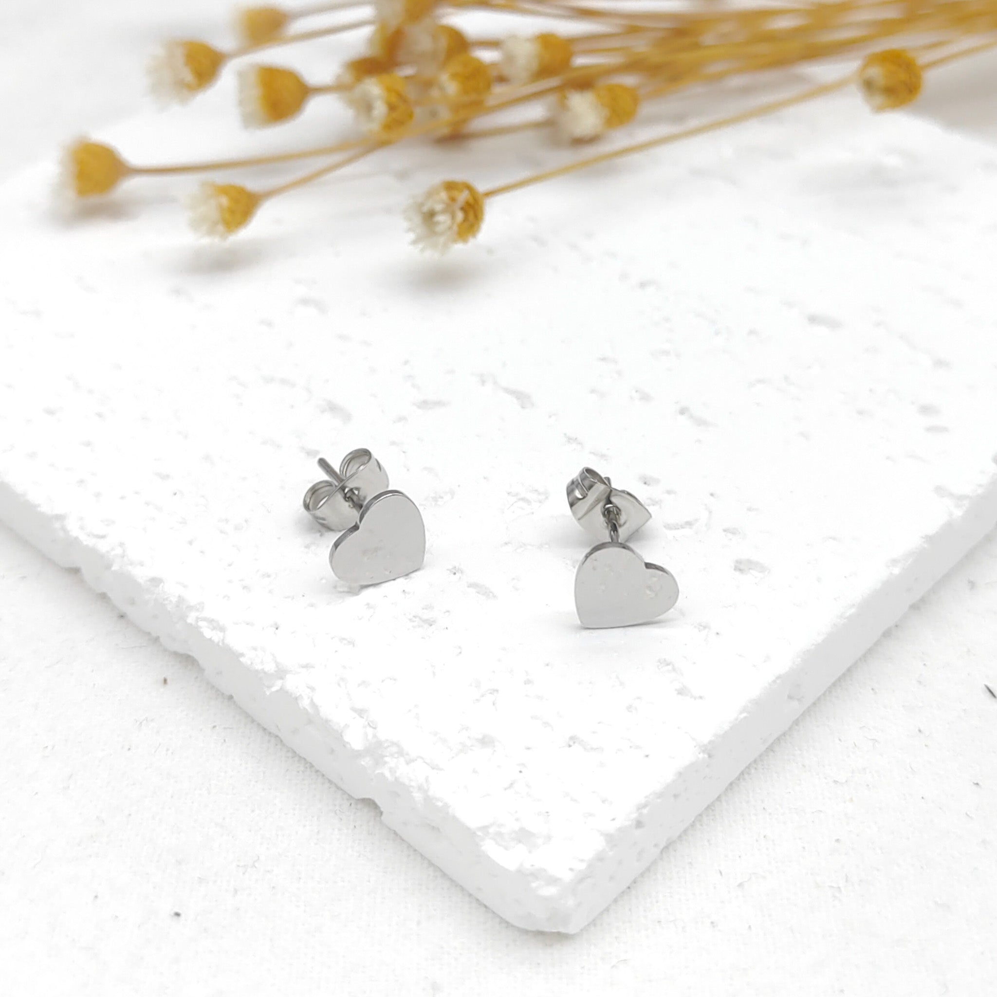 Boucles petits coeurs argents