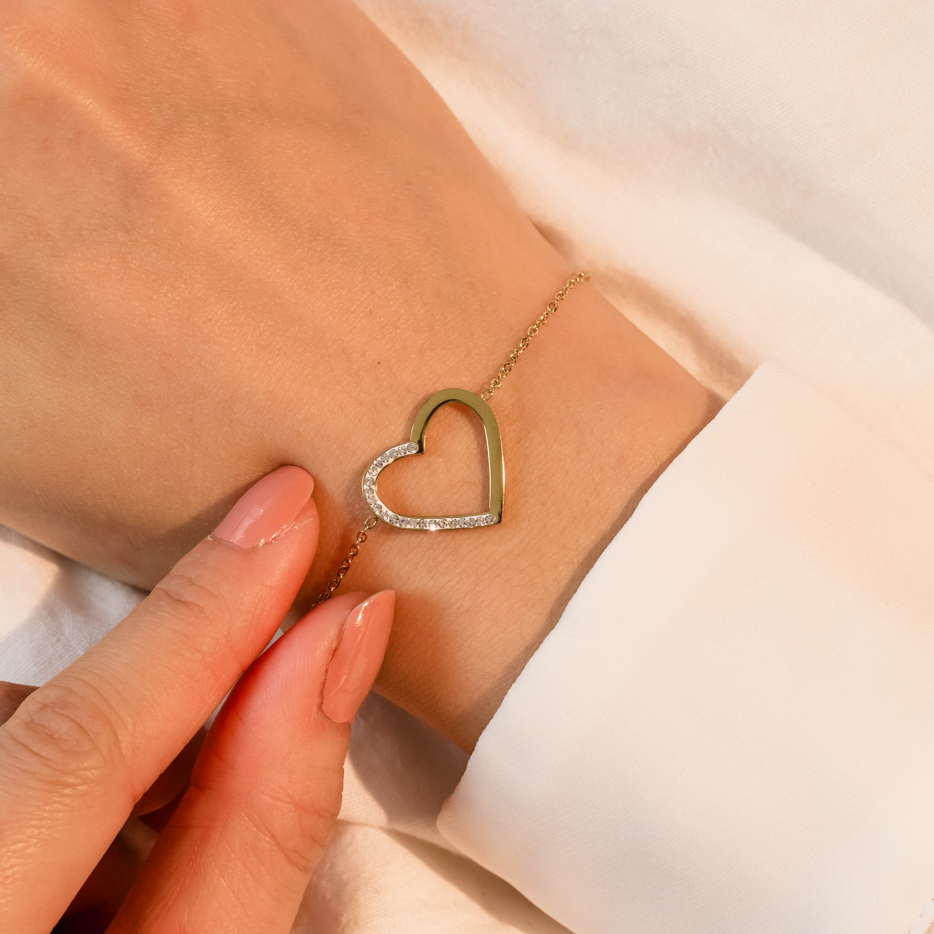 Bracelet Joya coeur doré