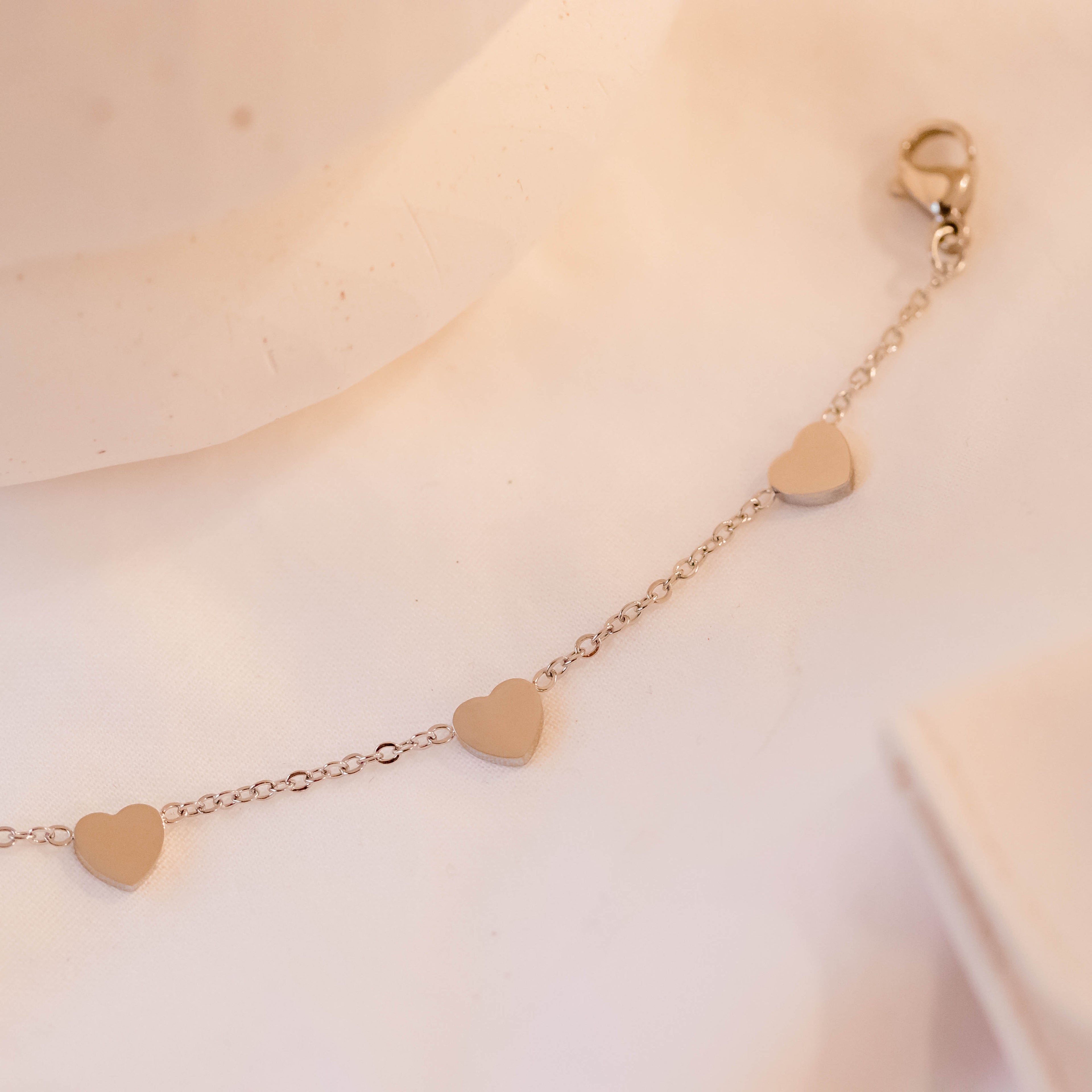 Bracelet Marra coeurs argentés