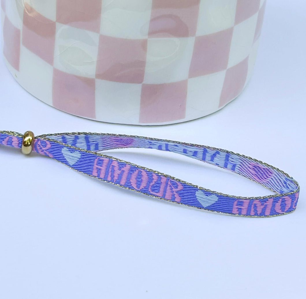 Bracelet ruban Amour
