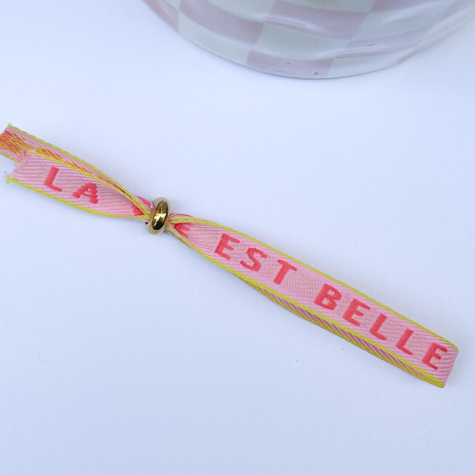 Bracelet ruban La vie est belle