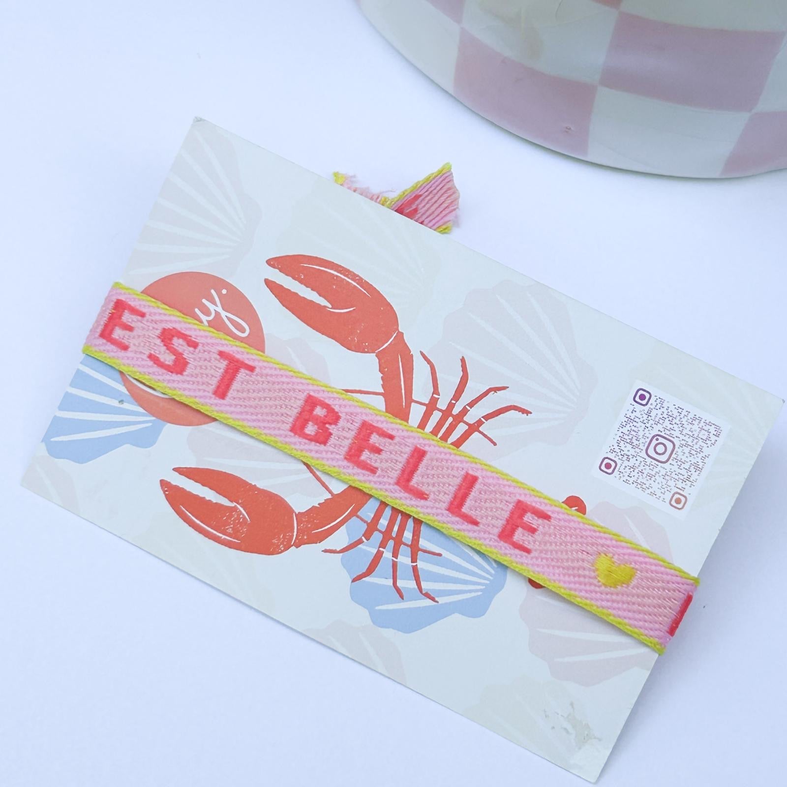 Bracelet ruban La vie est belle