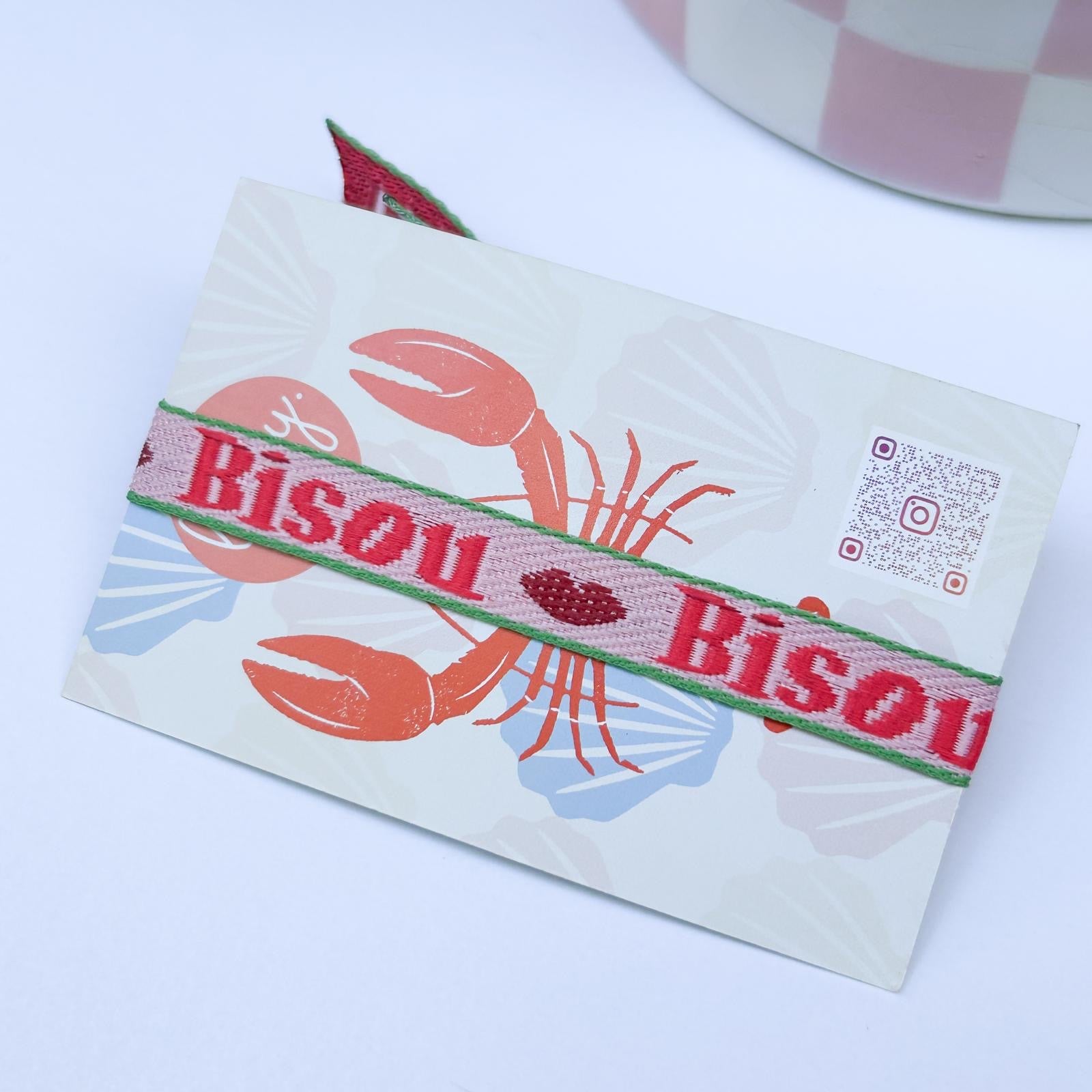 Bracelet ruban bisou