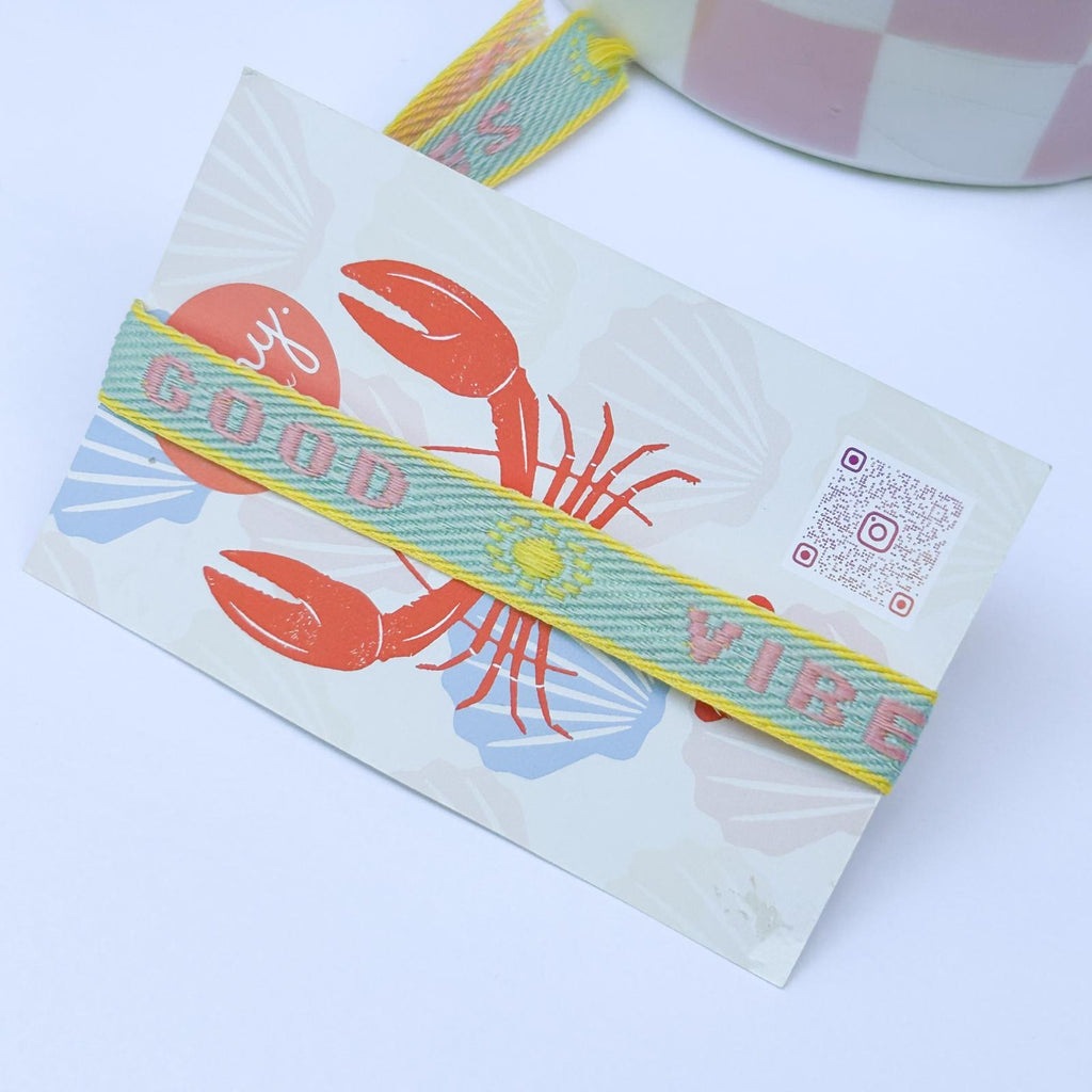 Bracelet ruban good vibes