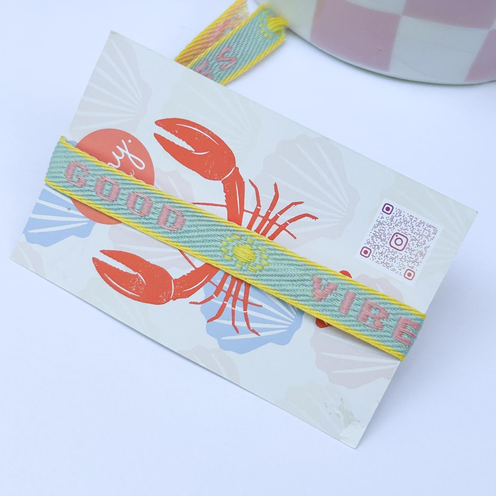 Bracelet ruban good vibes