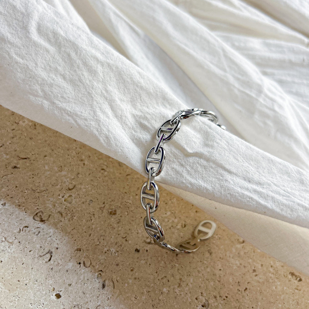 Demi jonc Abey argenté