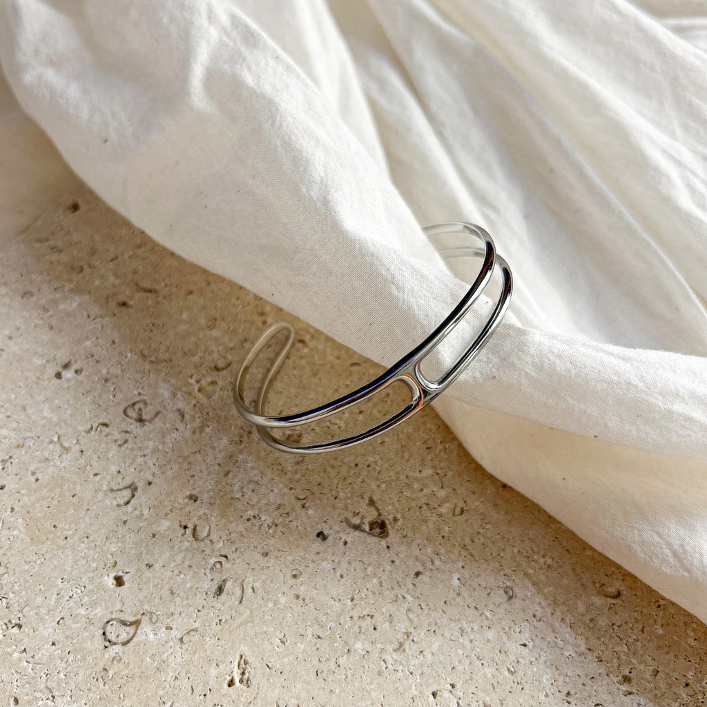 Demi jonc Aléna argenté