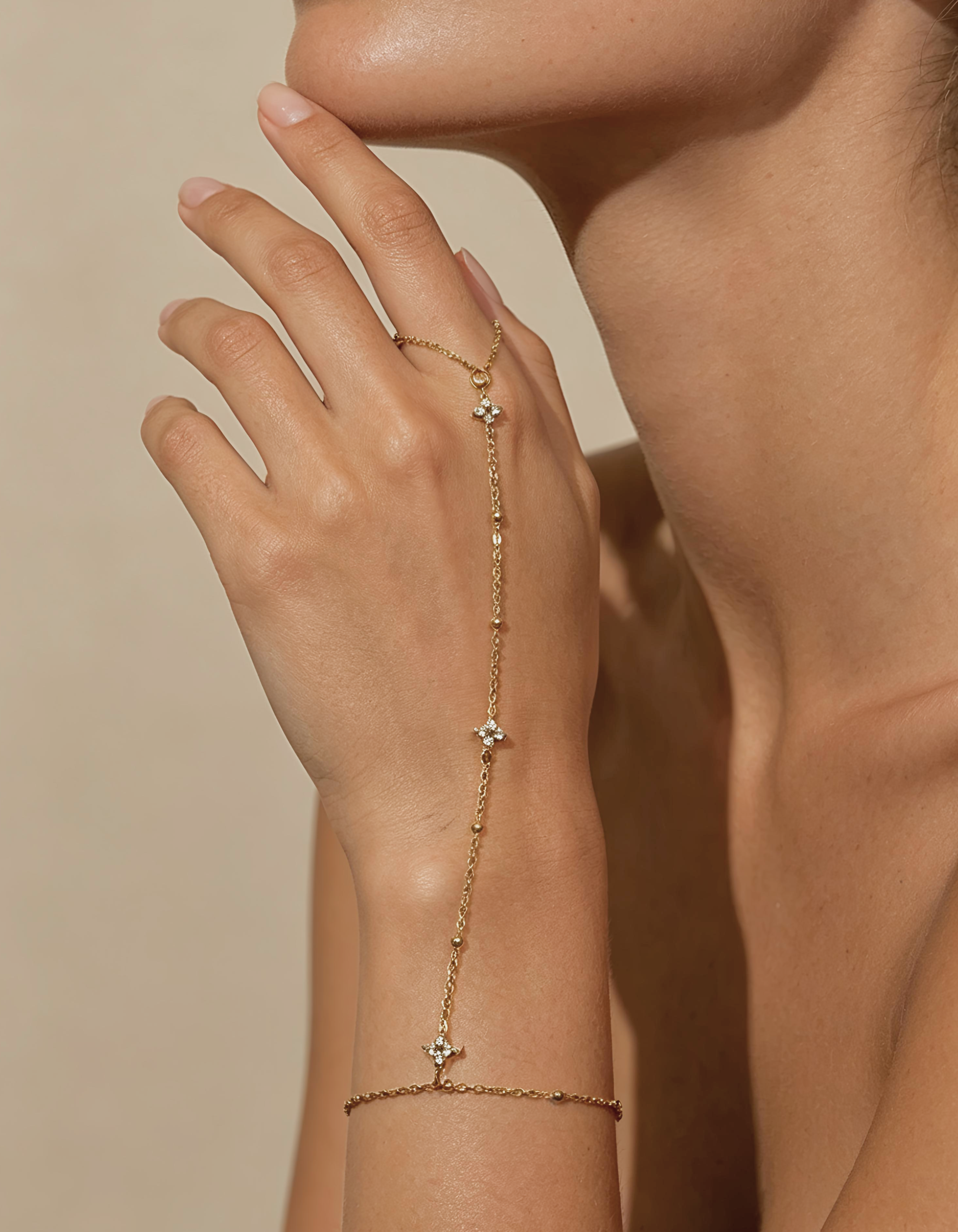 Emma - Bracelet de main doré - Lany-bijoux