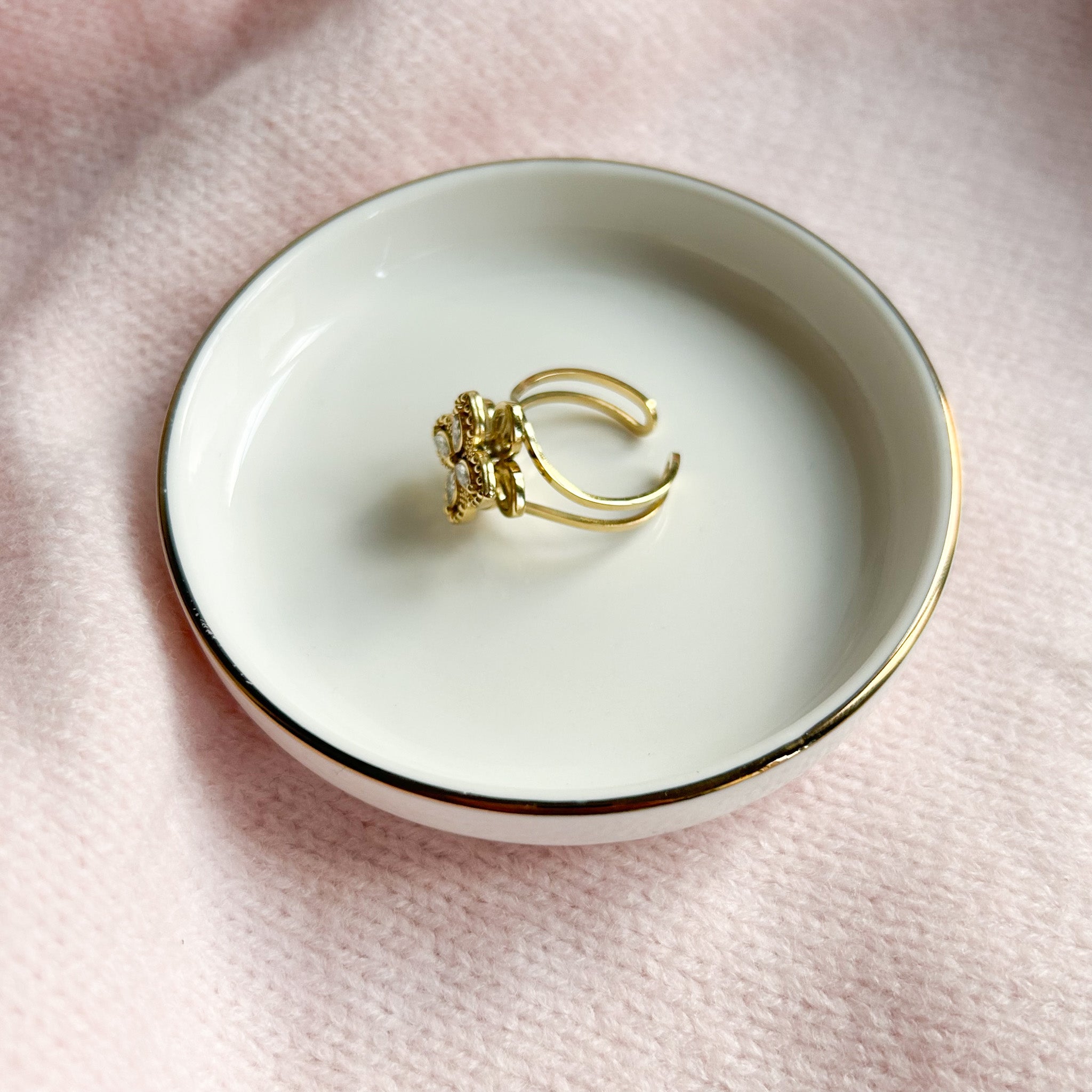 Lou | Bague Anti-stress fleur en acier inoxydable