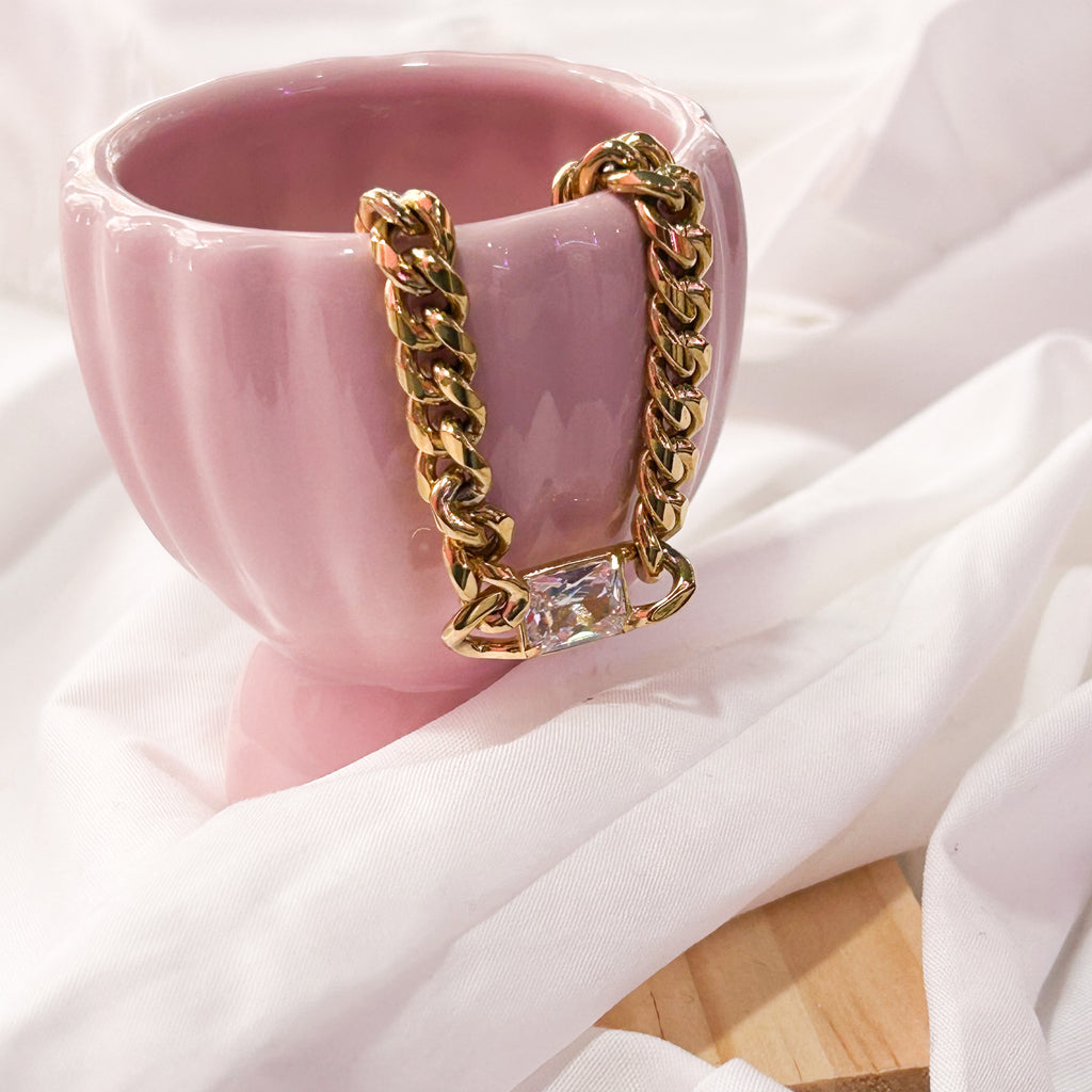 Fanny - Bracelet Gourmette Doré - Lany-bijoux