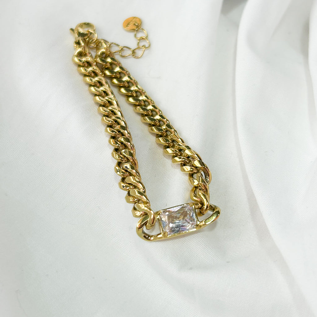 Fanny - Bracelet Gourmette Doré - Lany-bijoux
