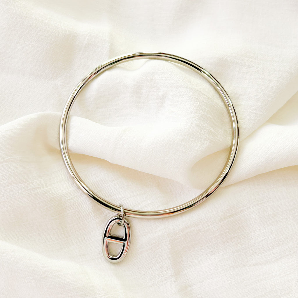 Jonc grain de café argenté