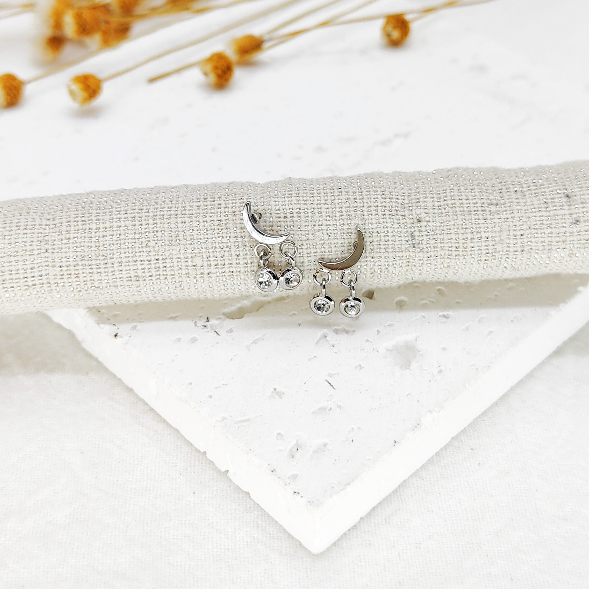 Puces d'oreilles Alecia argentées