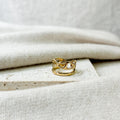 Bague Emma en acier inoxydable doré – Lany-bijoux