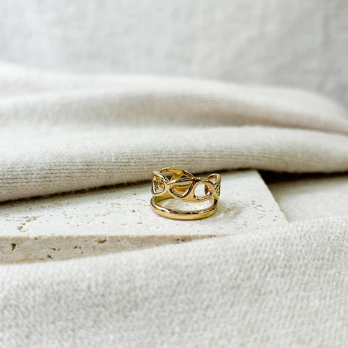 Bague Emma en acier inoxydable doré – Lany-bijoux