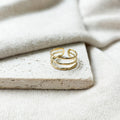 Bague Lana en acier inoxydable doré – Lany-bijoux