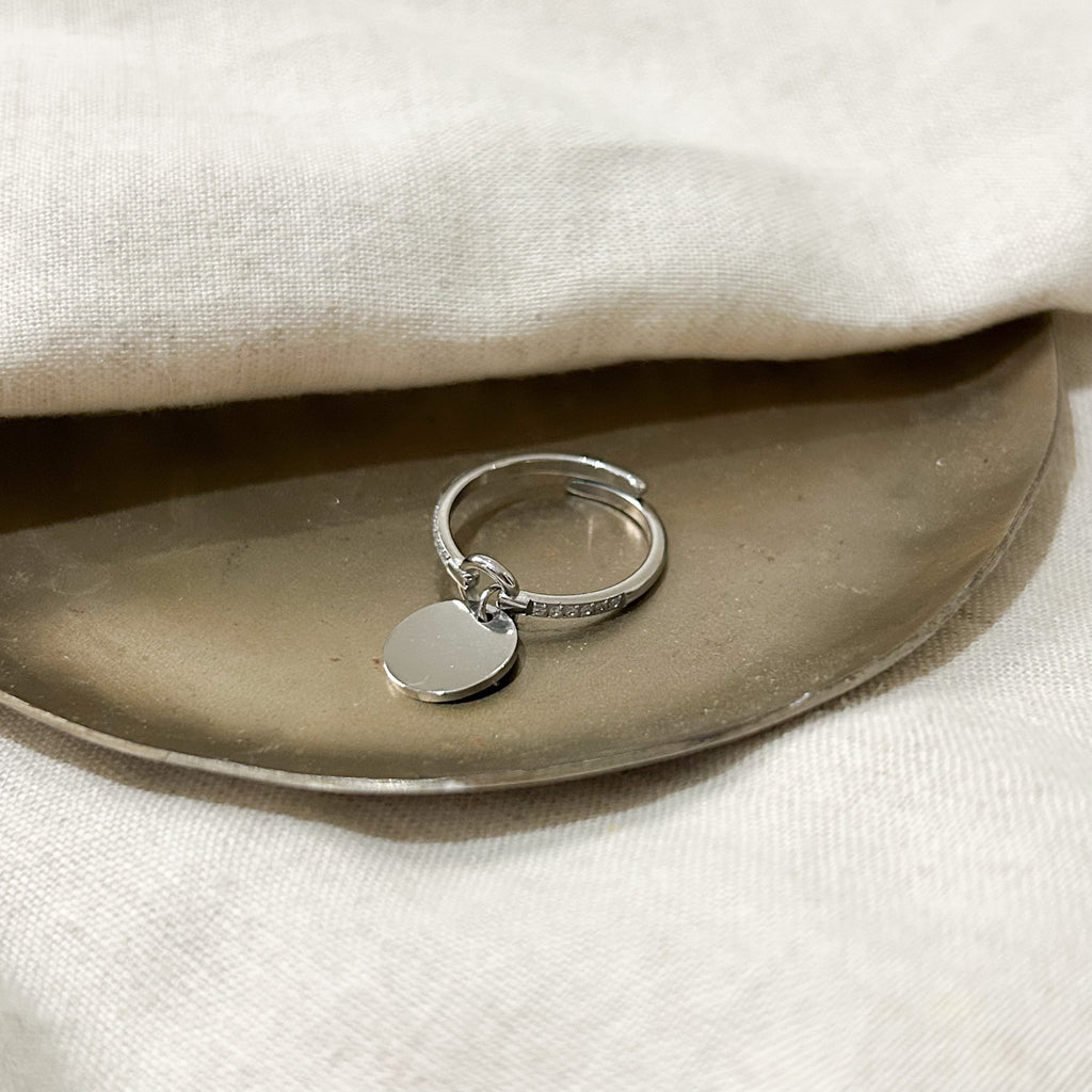 Bague Lexane en acier inoxydable argenté – Lany-bijoux