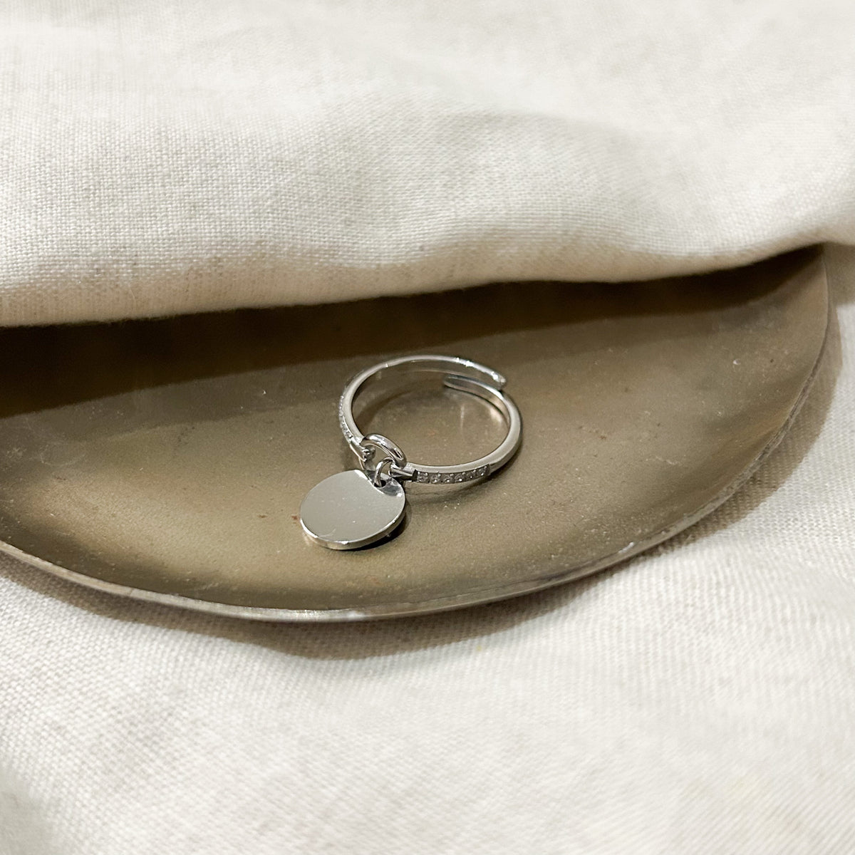 Bague Lexane en acier inoxydable argenté – Lany-bijoux